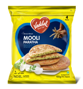 Frozen Roti Paratha Naan: Vadilal Mooli Paratha 4Pc 400Gm