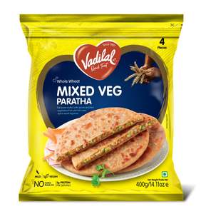 Frozen Roti Paratha Naan: Vadilal Paratha Mix Veg 400g 4Pcs