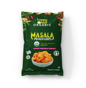 Indian Namkeen Mixtures: Happy Leaf Masala Potato Chips 75g