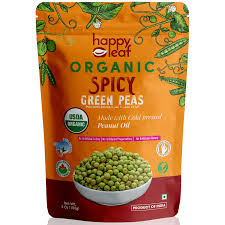 Indian Namkeen Mixtures: Happy Leaf Spicy Green Peas 150g