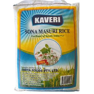 South Indian Rice: Sona Masuri Rice 10Kg (Kaveri)
