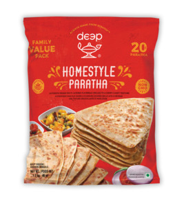 Deep Collection: Frozen Family Pack Home Style Paratha 1.3kg - 20 Paratha (Deep)