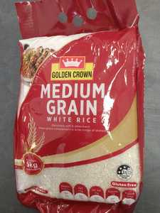 Golden Crown Medium Grain Rice 5kg