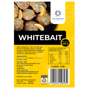 Frozen Whitebait Imported 3/5cm 250g