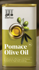 Salad Cooking Oil 1: ESSENTIALS Oil Olive Pomace 3L