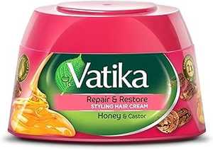 Vatika Repair & Restore Styling Hair Cream Honey & Castor 140ml