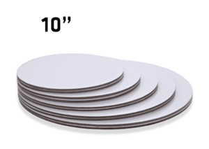 Cake Boards: 10" Inch White Round Cardboard Cake Board