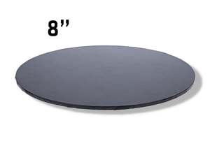 Cake Boards: 8" Black Masonite (MDF) Round Cake Board