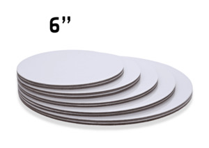 Cake Boards: 6" White Round Cardboard Cake Board