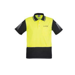 Mens Hi Vis Short Sleeve Zone Polo