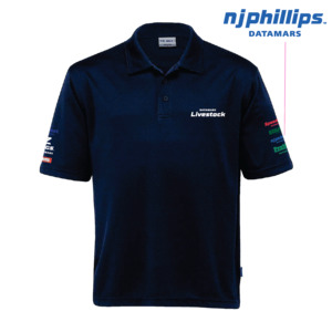 AU Mens Full Logo Navy Polo