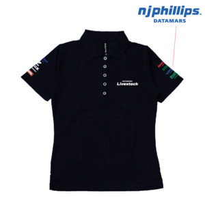 AU Ladies Full Logo Navy Polo