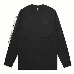 Oogah Rodders: Oogah Rodders Black Long Sleeve Tee - Black Print