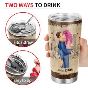 Kissing Couple Best Thing On The Internet - Gift For Couples - Personalized Tumbler