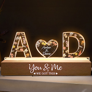 Custom Home Decor: You & Me We Got This Custom Name - Personalized LED Night Light