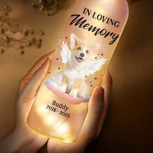 Custom Home Decor: Custom Photo Your Light Will Always Shine In My Heart - Personalized Bottle Light