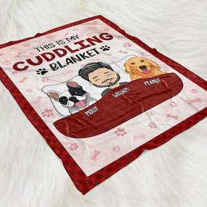 Custom Home Decor: Cuddling Blanket  - Personalized Custom Fleece Blanket