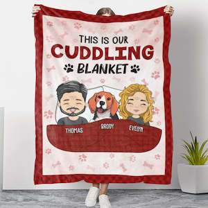Custom Home Decor: Couple Cuddling Blanket - Personalized Custom Fleece Blanket