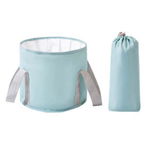 Travel Supplies: AOTU Thermal Insulation Aluminum Foil Foot Bath Basin Home Foot Soaking Bucket for Travel, Size: S