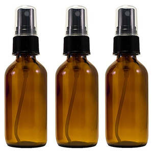 Travel Supplies: 3Pcs 50ml Amber Glass Spray Bottle UV Protection Travel Fine Mist Sprayer for Oils Perfumes