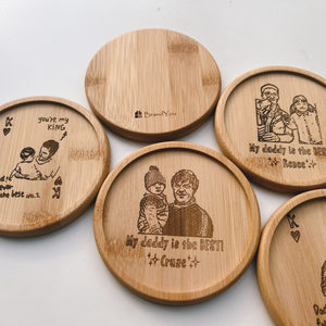 Personalized Portrait Bamboo Coaster – BrandYou