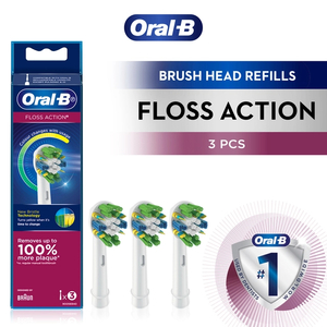 Products: Oral-B Floss Action Replacement Brush Heads 3-Pack