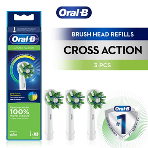 Products: Oral-B CrossAction Replacement Brush Heads 3 Pack