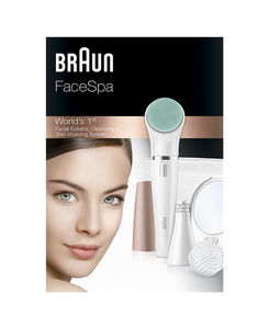 Braun FaceSpa 851V – 3-in-1 Facial epilator/ epilation & cleansing brush s&hellip;