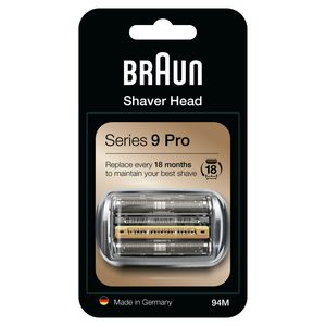 Products: Series 9 Cassette 94M replacement head silver. For all Series 9 Braun shavers