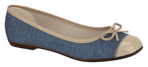 Moleca: Moleca 5255.620 Women Fashion Flats in Jeans Beige
