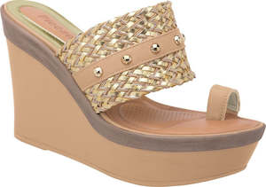 Nude: Piccadilly 610001-271 Women High Wedge Sandal Nude