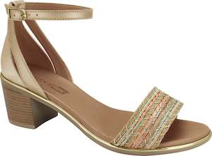 Ramarim 1871404 Women Fashion Comfortable Sandal Mid Heel in Nude