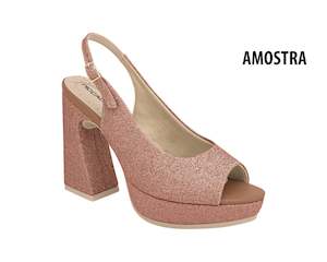 Fiesta: Piccadilly Ref 818009 Special Occasion Glamorous Sandal in Sparkling Glitter Rose Gold Striking Design