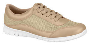 Metallic Trend: Beira Rio 7306.217-1217 Women Casual Fashion Sneaker Comfort in Golden Beige