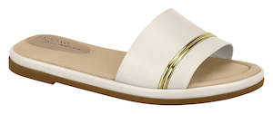 Metallic Trend: Modare 7139.100 Women Fashion Slipper in Cream Gold
