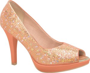 Red: Piccadilly 841013-300C Women Fashion Comfortable High Heel Shoe Sparkle Red