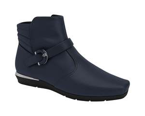 Navy: Piccadilly Wedge Ankle Boot - Soft Navy Napa (Ref 147307-05) | Piccadilly Footwear