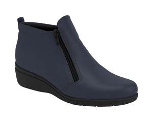 Piccadilly Wedge Ankle Boot - Soft Navy Napa (Ref 117100-11) | Piccadilly Footwear