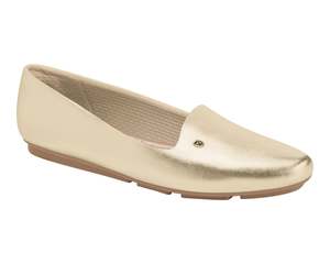Metallic Trend: Piccadilly Class & Comfort Moccasin Flat - Florence Gold (Ref 122007-12)