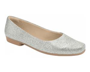 Piccadilly Ref 250115-540 – Firenze Silver Glitter Flat | Casual Everyday Shoe