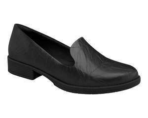 Piccadilly 653009 Women's Black Moccasin Loafer with Buckle