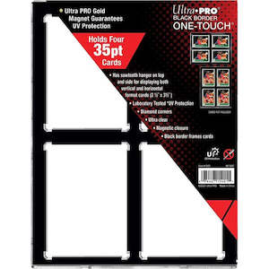 Accessories: Ultra Pro ONE-TOUCH Magnetic Card Holder 4-Card Black Border (35pt)