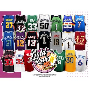 Nba Boxes: 2024 GOLD RUSH Autographed Basketball Jersey Series 3 Box