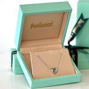 Products: Heart Pendant Necklace Silver - Breast Cancer CURE