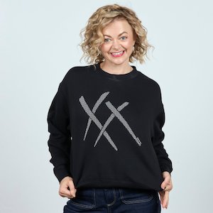 Products: Moochi Crew Sweater - Breast Cancer CURE