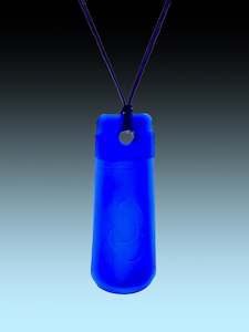 Glass Pendants: Cobalt Blue Hei Matau Bottleneck Pendant