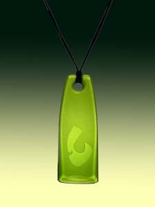 Glass Pendants: Hei Matau Pendant