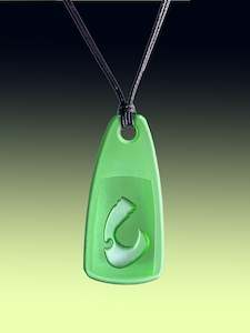 Signature Pendant: Bright Green Hei Matau Pendant