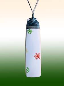 Ceramic Jewellery: Snowflake Ceramic Pendant