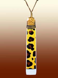 Ceramic Jewellery: Leopard Print Ceramic Pendant